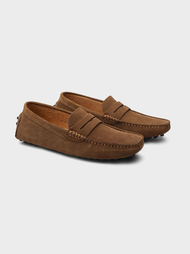 Loafer im Bootsschuh-Stil aus Veloursleder - Adelmar