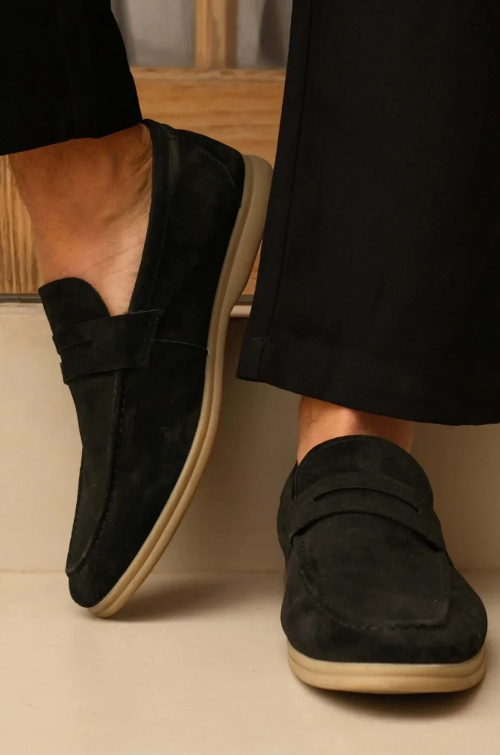 Loafer ATHÈNES aus Veloursleder - Adelmar