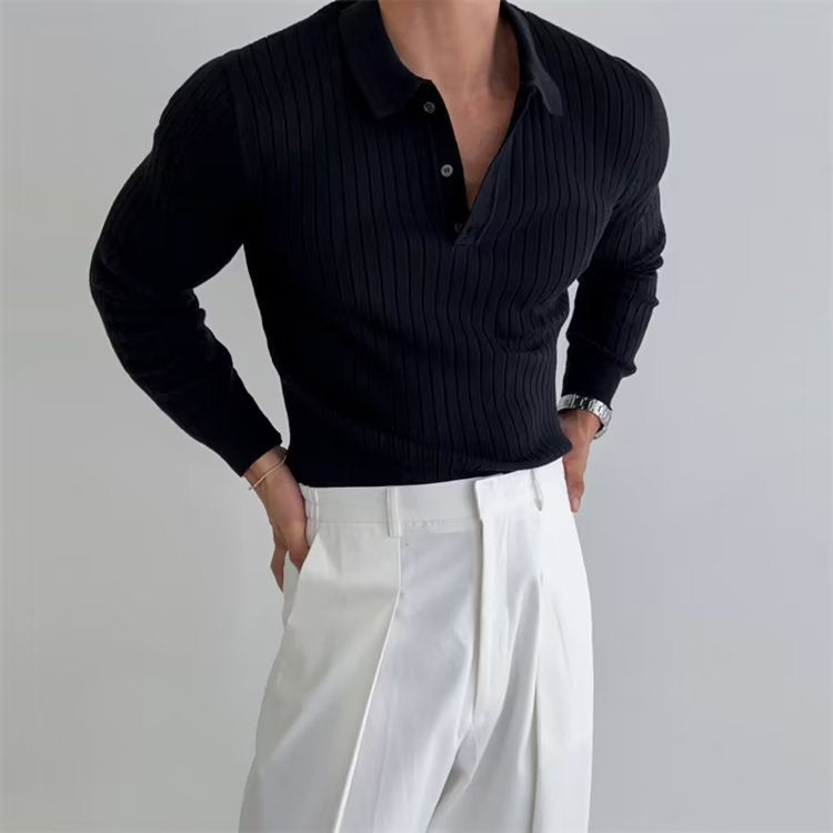 Poloshirt SEOJIN aus Baumwolle mit langen Ärmeln - Adelmar