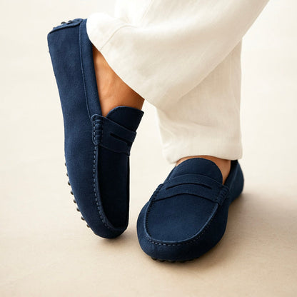 Loafer im Bootsschuh-Stil aus Veloursleder - Adelmar