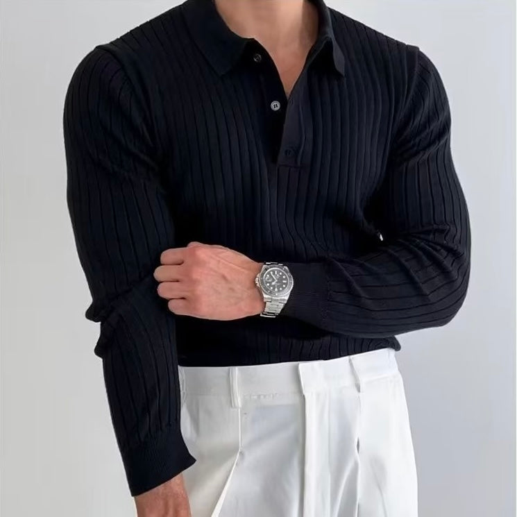 Poloshirt SEOJIN aus Baumwolle mit langen Ärmeln - Adelmar