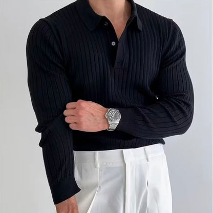 Poloshirt SEOJIN aus Baumwolle mit langen Ärmeln - Adelmar