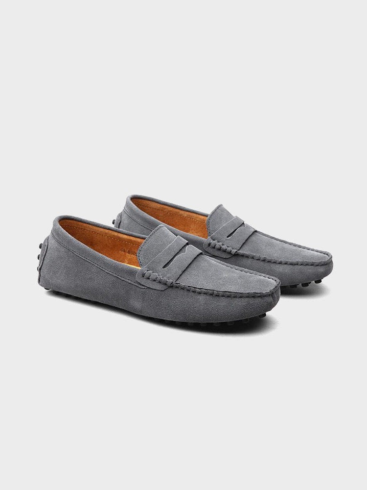 Loafer im Bootsschuh-Stil aus Veloursleder - Adelmar