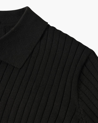 Poloshirt SUWON mit V-Ausschnitt und langen Ärmeln - Adelmar