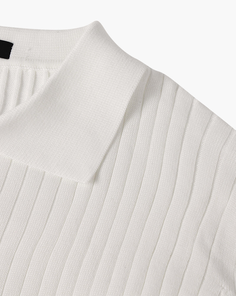 Poloshirt SUWON mit V-Ausschnitt und langen Ärmeln - Adelmar