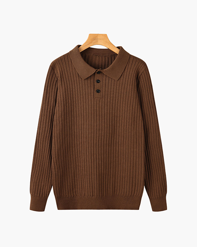 Poloshirt SEOJIN aus Baumwolle mit langen Ärmeln - Adelmar