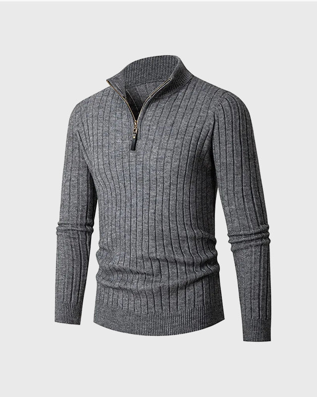Pullover ZERMATT mit Stehkragen und Reißverschluss - Adelmar